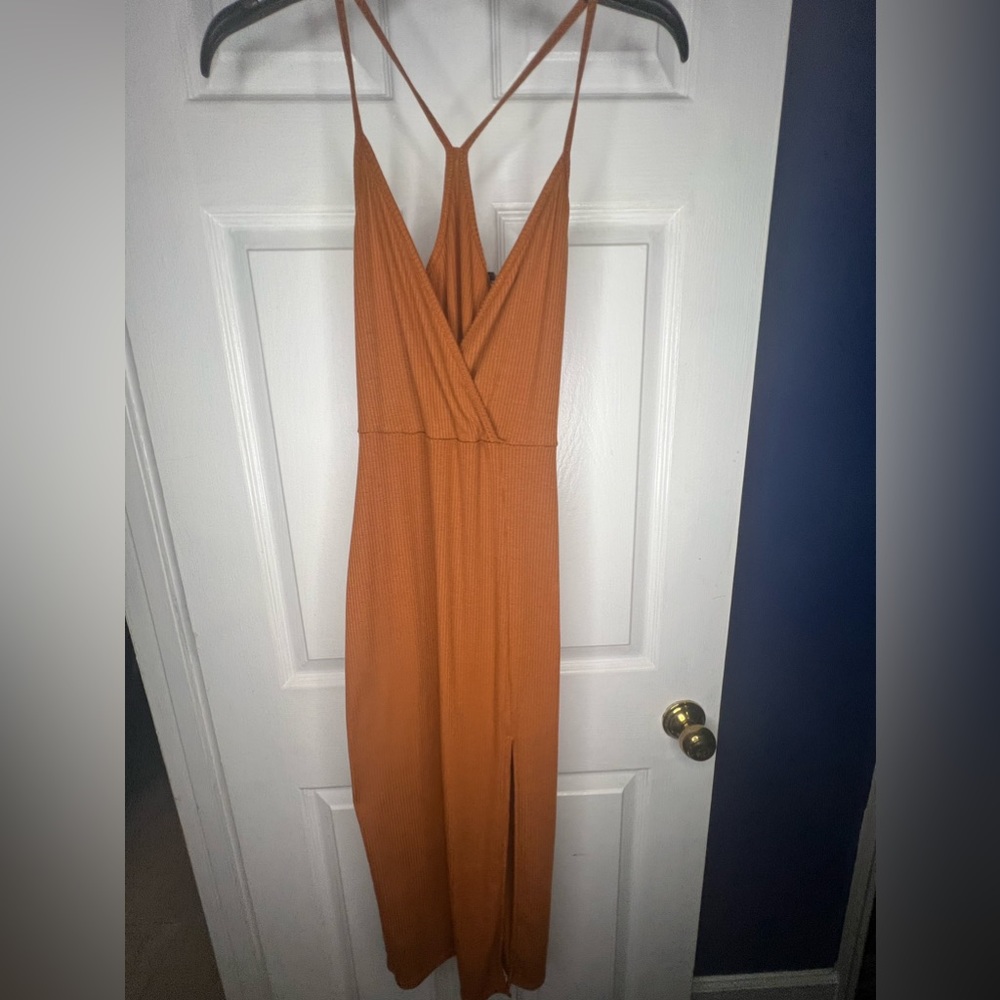 Racerback Midi Bodycon dress with slit